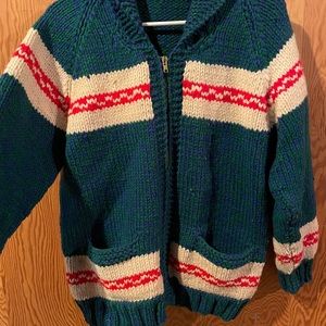 Vintage Handmade Zip-up Sweater